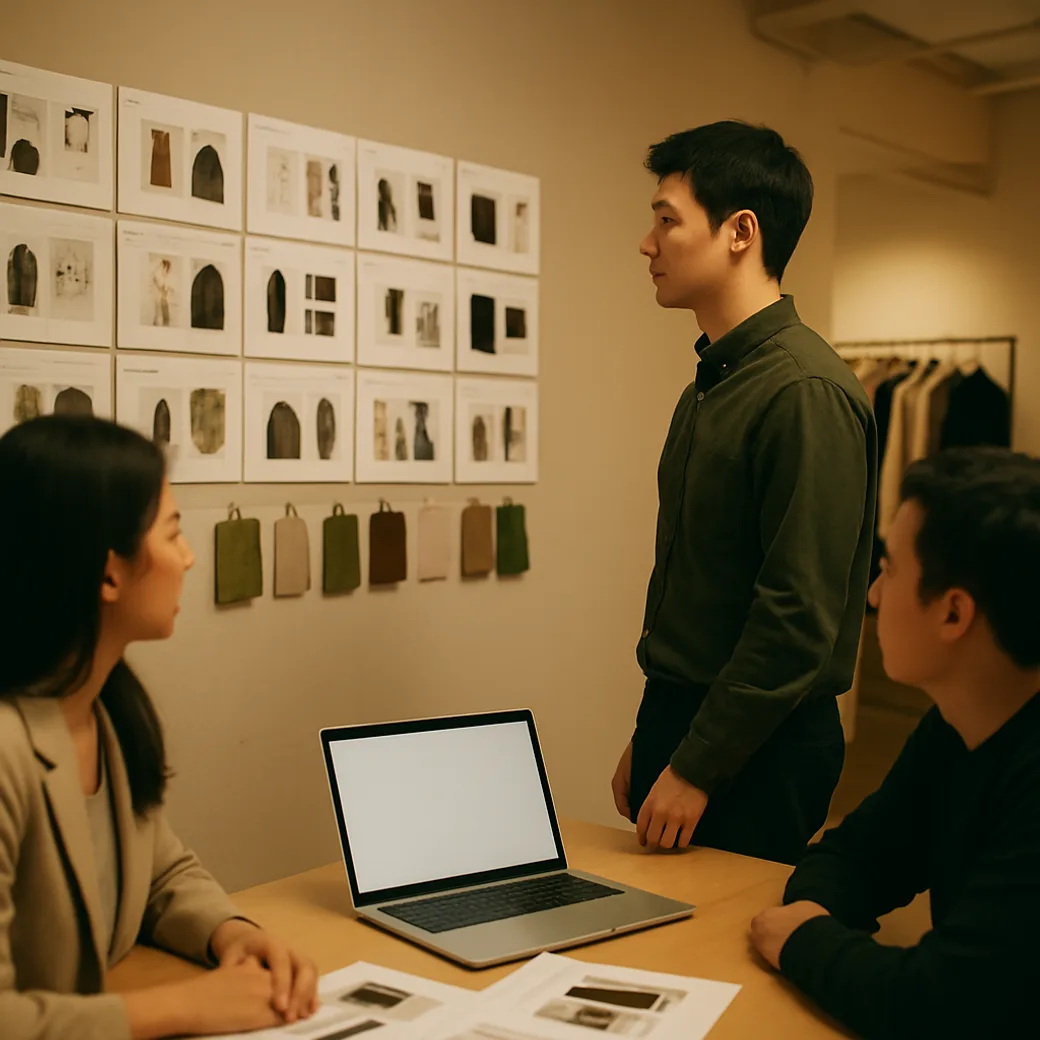 마포 사무실에서 패션 SEO 회의를 진행하는 팀